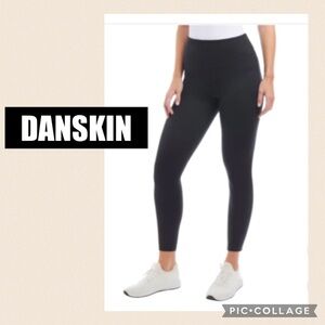 NWT DANSKIN Black Star Print Lightweight Leggings Size XS